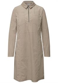 Cordkleid mit Zipper morning beige