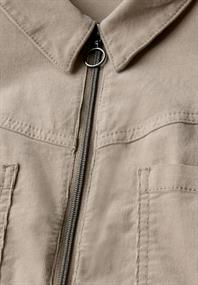 Cordkleid mit Zipper morning beige