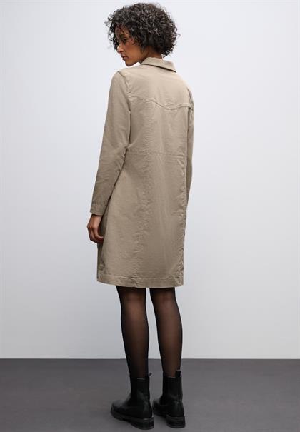 Cordkleid mit Zipper morning beige