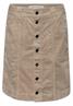 Cordrock mit Knopfleiste flowing beige