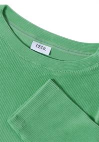 Cordshirt in Unifarbe fennel green