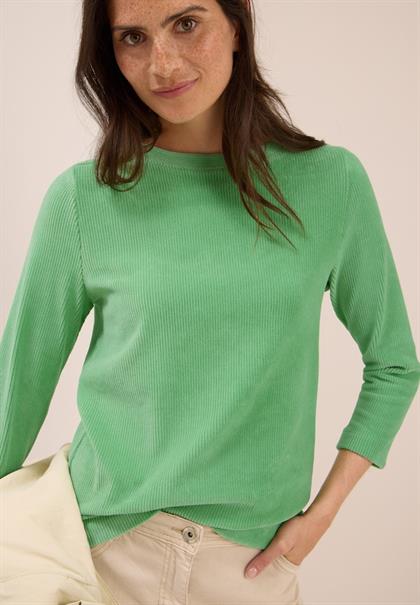 Cordshirt in Unifarbe fennel green