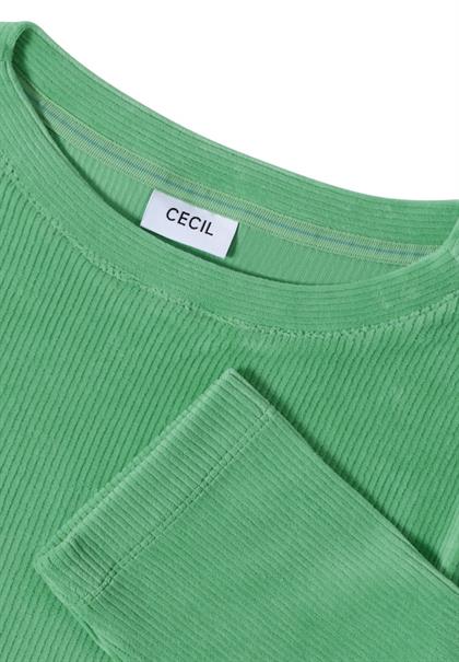 Cordshirt in Unifarbe fennel green