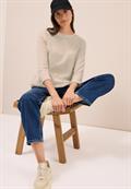 Cordshirt in Unifarbe oat milk beige