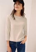 Cordshirt in Unifarbe oat milk beige