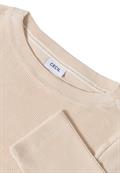Cordshirt in Unifarbe oat milk beige