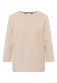 Cordshirt in Unifarbe oat milk beige