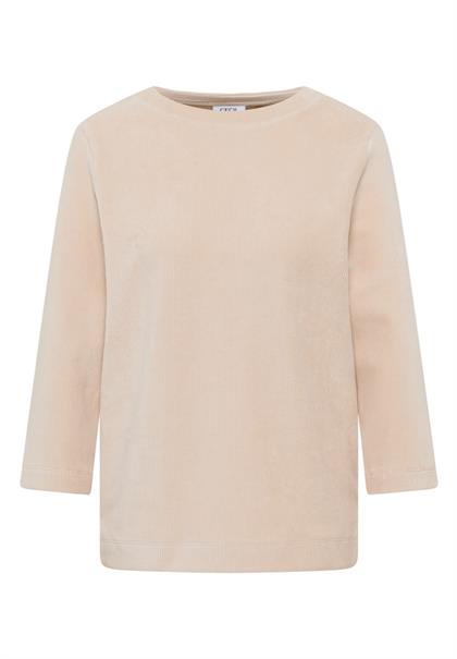 Cordshirt in Unifarbe oat milk beige