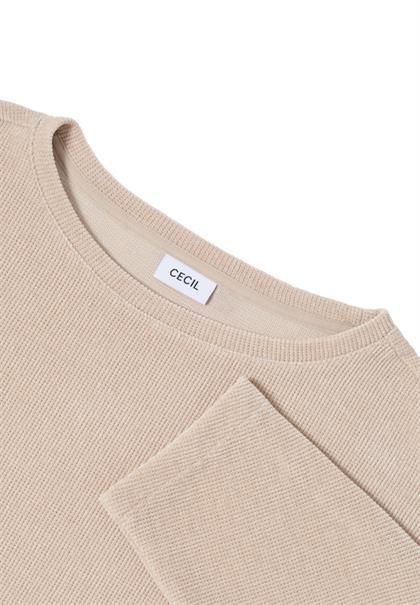 Cordshirt oat milk beige