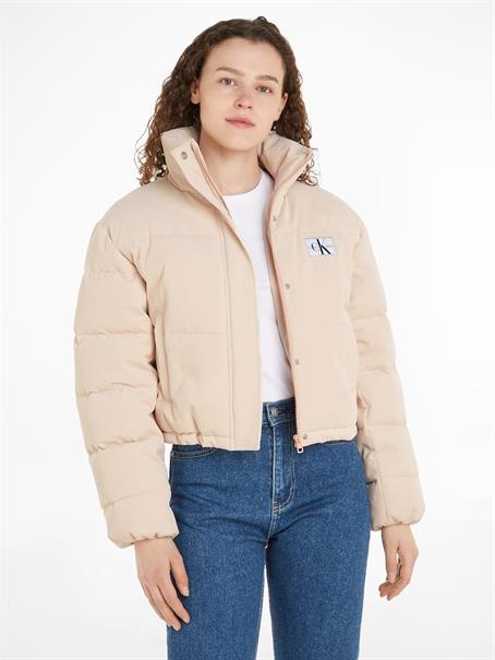 CORDUROY CROPPED PUFFER putty beige