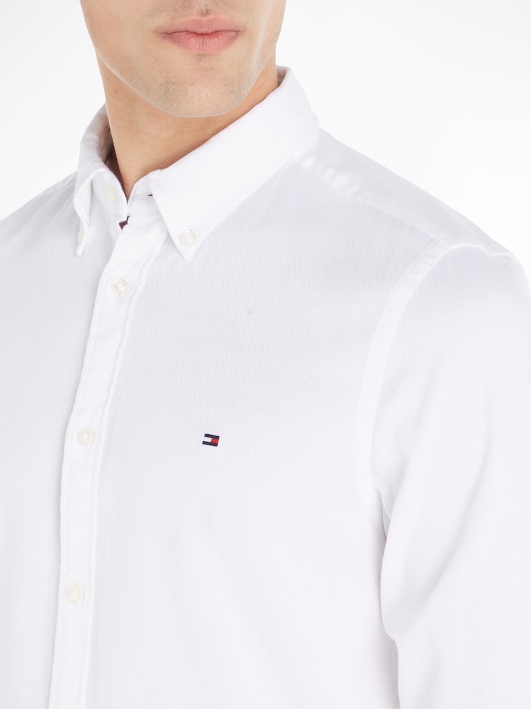 Tommy Hilfiger Herren Langarmhemd CORE FLEX DOBBY SF SHIRT calm 