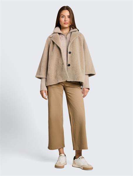 Cosy Cape Jacke im 2-in-1-Look soft taupe grey