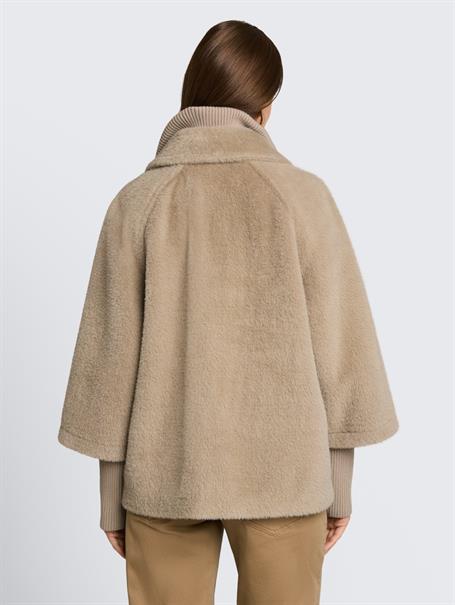 Cosy Cape Jacke im 2-in-1-Look soft taupe grey