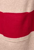 Cosy Cardigan mit Streifen casual red melange
