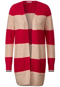 Cosy Cardigan mit Streifen casual red melange