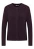Cosy Cardigan mit Zipper eggplant red melange