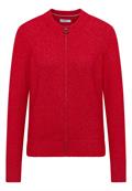Cosy Cardigan mit Zipper fiery red melange