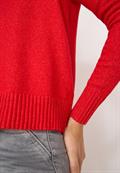 Cosy Cardigan mit Zipper fiery red melange