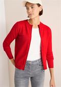Cosy Cardigan mit Zipper fiery red melange