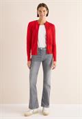 Cosy Cardigan mit Zipper fiery red melange