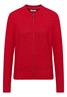 Cosy Cardigan mit Zipper fiery red melange