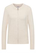 Cosy Cardigan mit Zipper oat milk beige melange