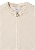 Cosy Cardigan mit Zipper oat milk beige melange