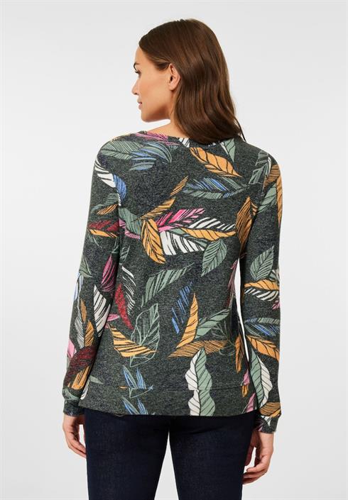 cosy-feel-shirt-mit-print-pine-green-melange