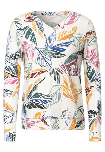 Cosy feel Shirt mit Print vanilla white