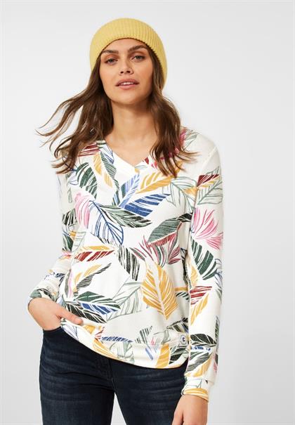 Cosy feel Shirt mit Print vanilla white