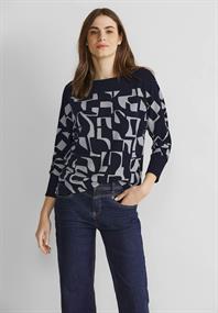 Cosy Jacquard Shirt deep blue