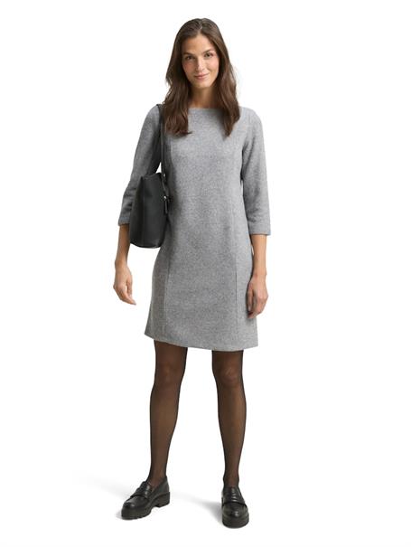 Cosy Kleid mit 3/4-Arm medium silver grey melange