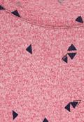Cosy Langarmshirt in Melange dynamic pink melange