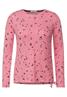 Cosy Langarmshirt in Melange dynamic pink melange