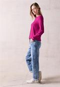 Cosy Langarmshirt jewel pink melange