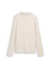Cosy Langarmshirt mit Stehkragen sand stone beige melange