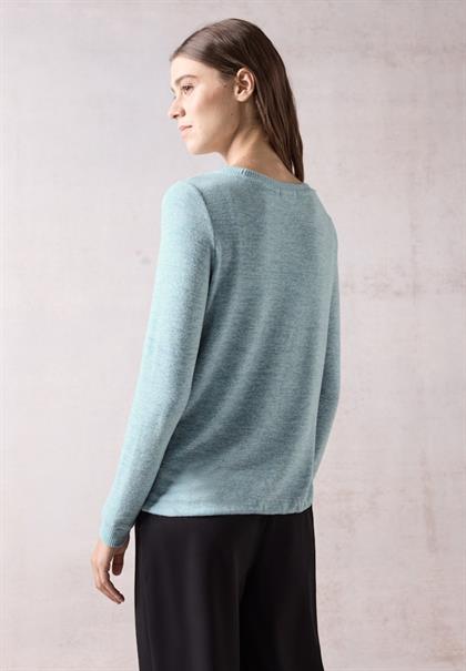 Cosy Langarmshirt turquoise melange