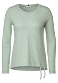 Cosy Melange Langarmshirt clear sage green melange
