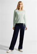 Cosy Melange Langarmshirt clear sage green melange