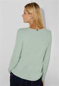 Cosy Melange Langarmshirt clear sage green melange