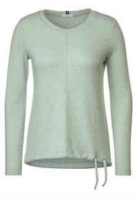 Cosy Melange Langarmshirt clear sage green melange