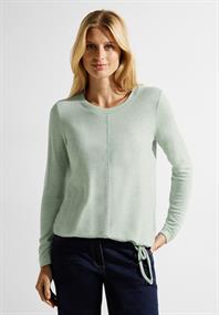 Cosy Melange Langarmshirt clear sage green melange