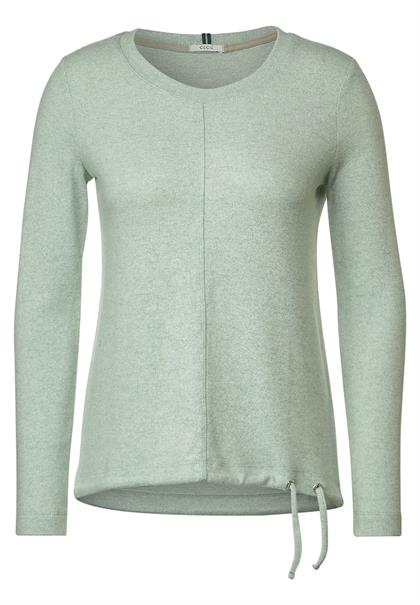 Cosy Melange Langarmshirt clear sage green melange