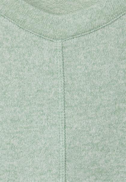 Cosy Melange Langarmshirt clear sage green melange