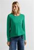 Cosy Melange Langarmshirt easy green melange