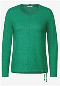 Cosy Melange Langarmshirt easy green melange