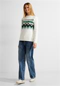 Cosy Norweger Pullover raw sand beige