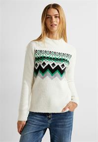 Cosy Norweger Pullover raw sand beige