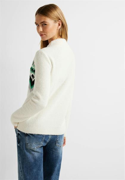 Cosy Norweger Pullover raw sand beige