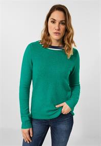 Cosy Pullover smaragd green melange